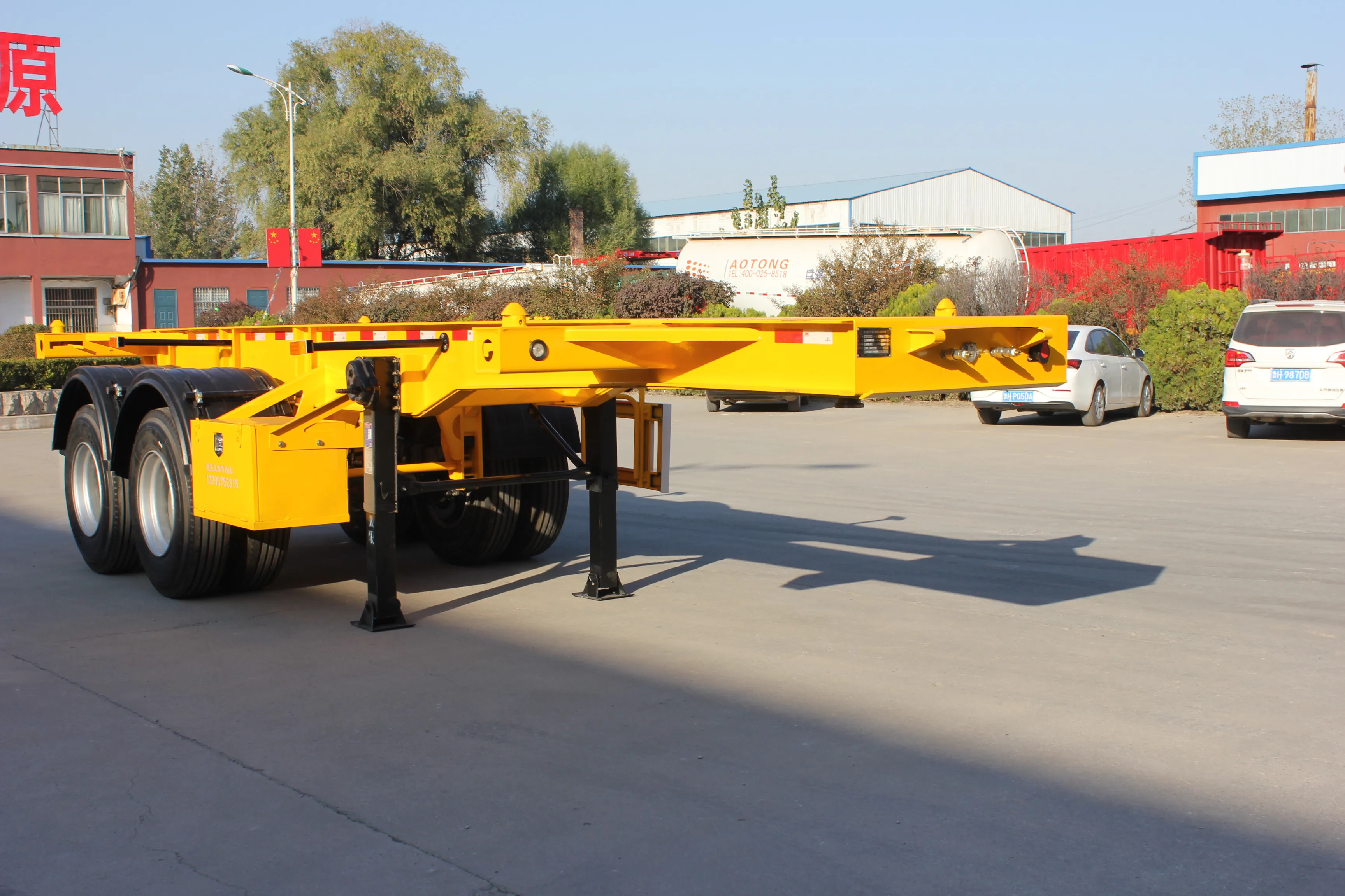 2 axle 3 axle skeletal container chassis semi tr
