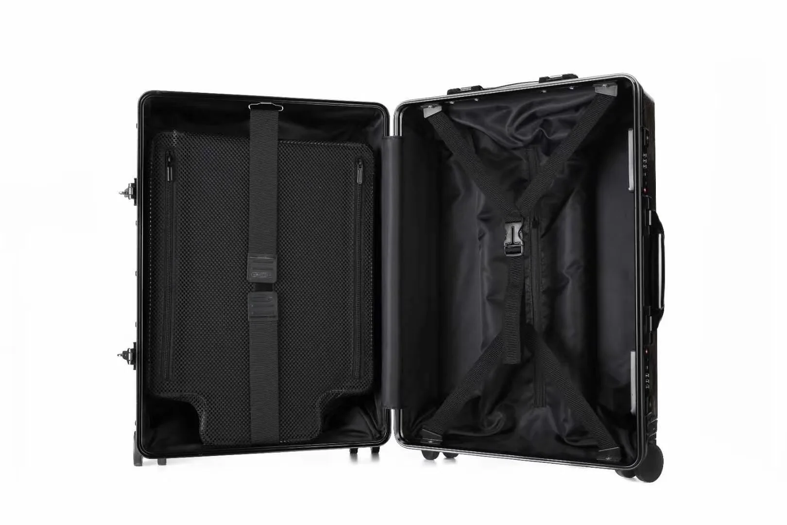 Hot  High quality    portable luxury travelling Carbon fiber luggage travel Suitcase trolley