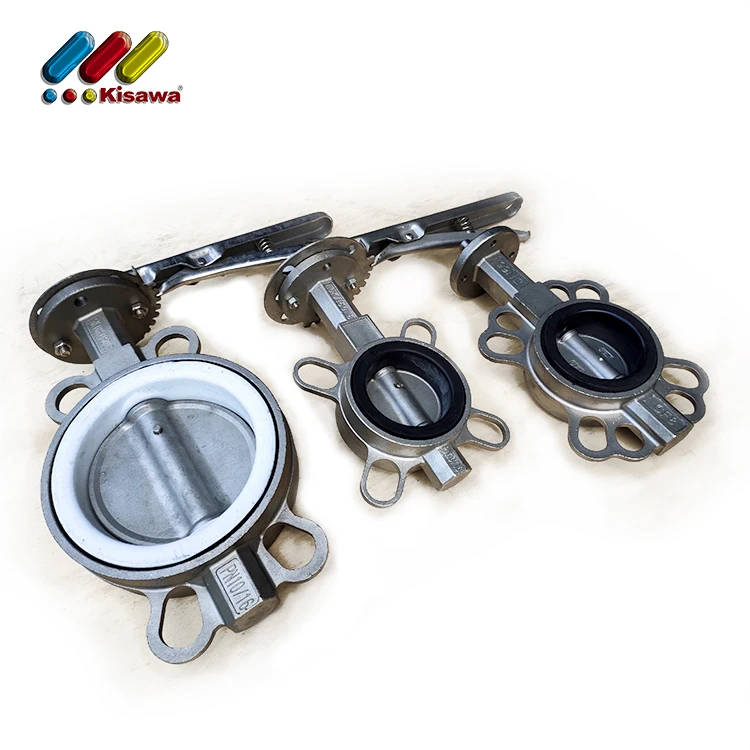 stainless steel manual  gas butterfly valve