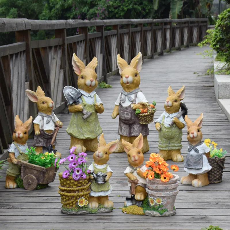 Outdoor Large Garden Decoration Animals Creative Resin Flower Pots