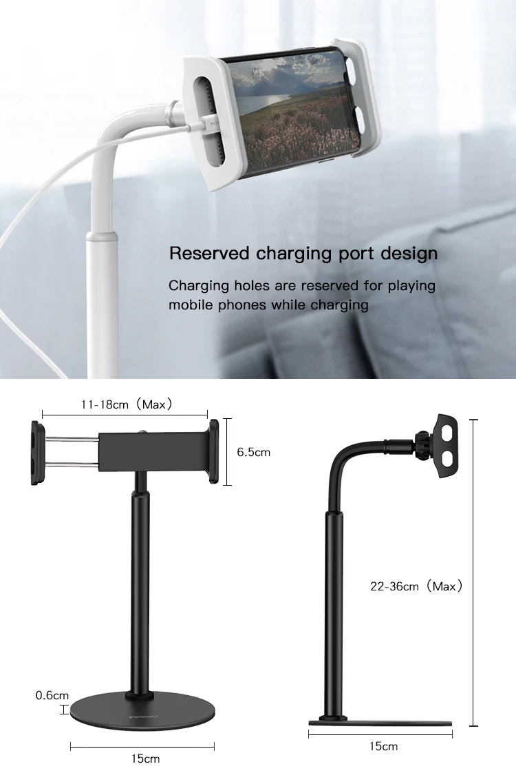Bendable Gooseneck Desktop Cellphone Stand Live Desk Table Tablet Mobile Phone Holder