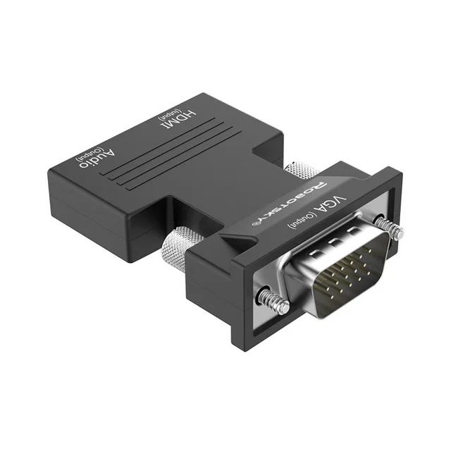 HDMI Female to VGA Male Converter+Audio Adapter 1080P HDMI to VGA Converter with Audio Output Cable - ANKUX.COM