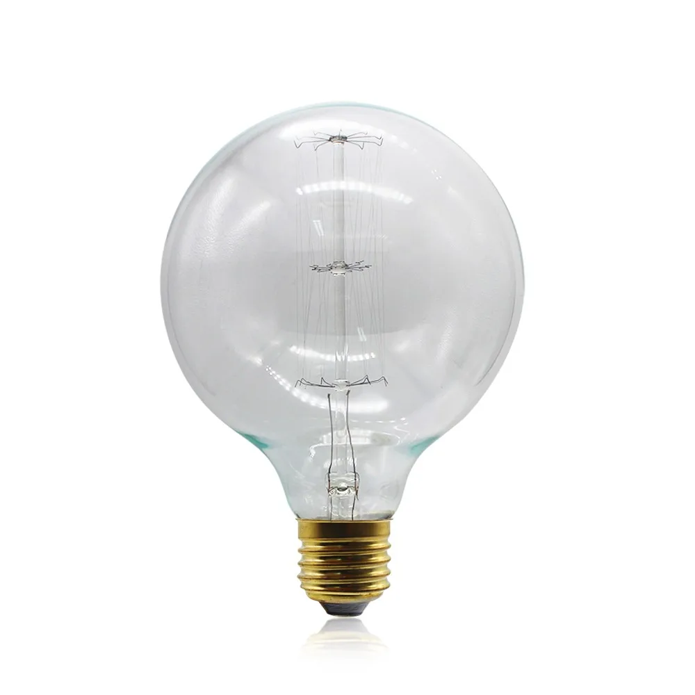 G80 Vintage Edison Bulb 60W Incandescent Dimmable Light Squirrel Cage Filament E27