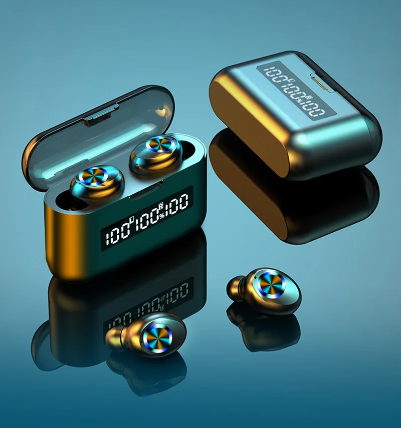 Bluetooth Wireless Earbuds with Charging Case Mini Custom Wireless Earbuds Waterproof TWS Earbuds Wireless Earphone Headphones