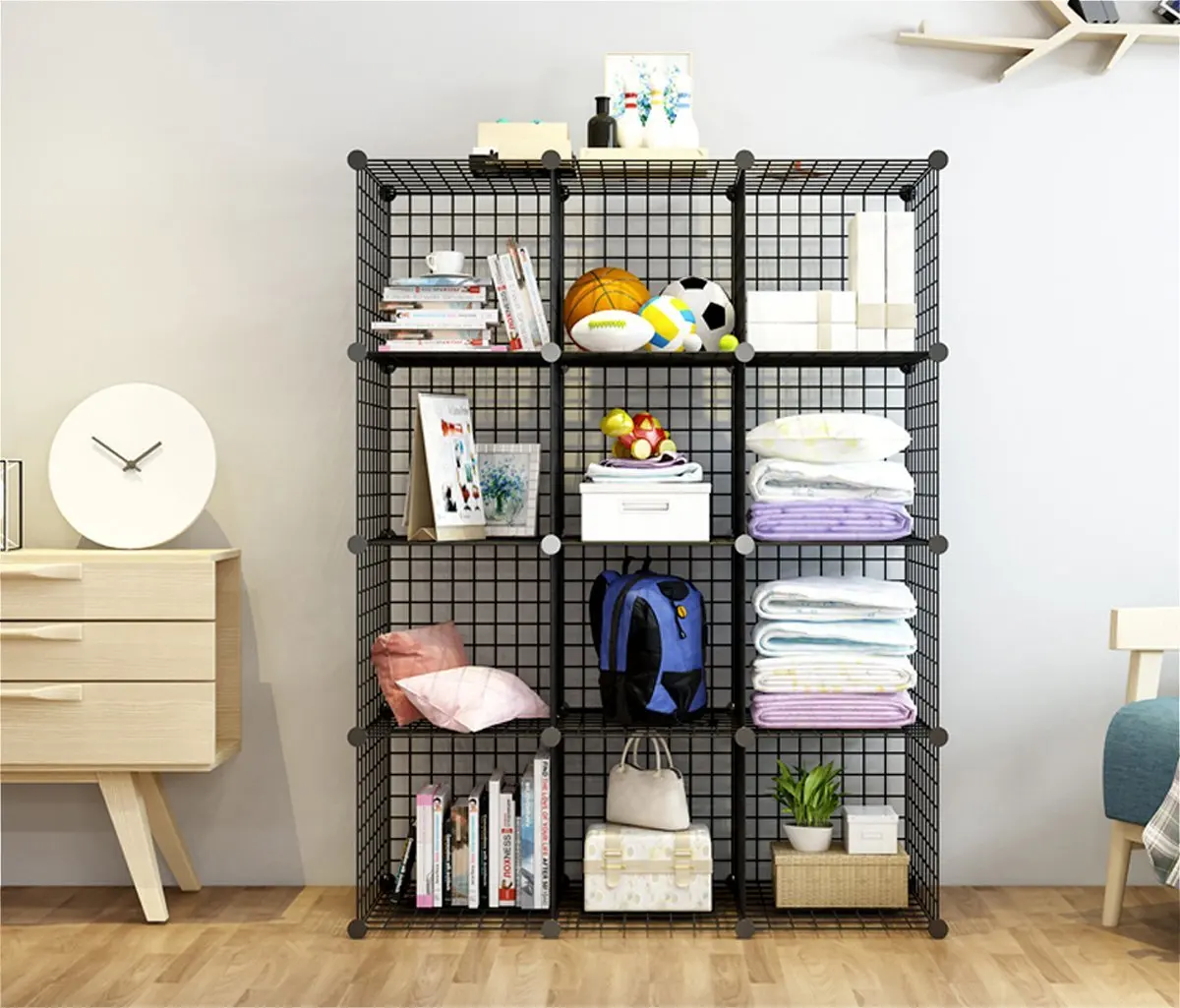 Interlocking Stackable Metal Wire Cube Storage For Clothes Buy Metal Wire Cube Storage
