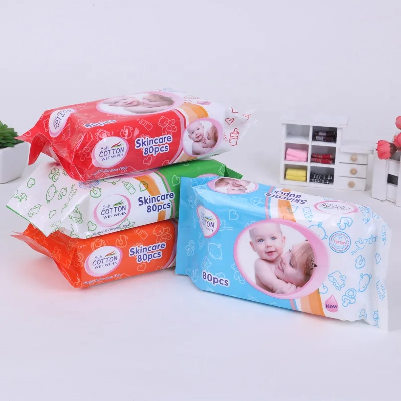 Skin Care Cleaning Flushable Tissue Soft Flushablery Baby Hand Wet Wipes Tissue