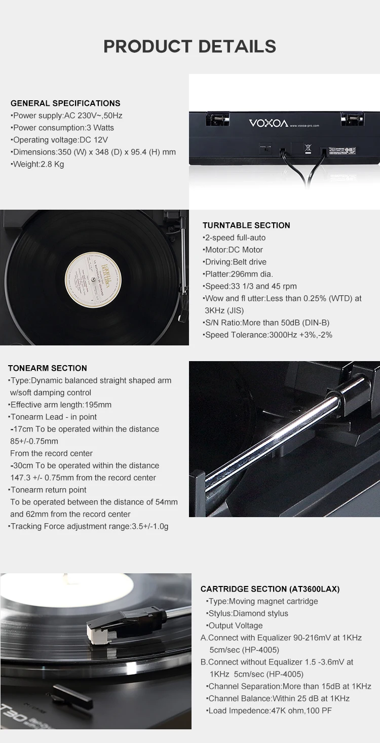 Diamond Stylus Lp Ep Records Player 2 Speed Belt Drive Turntable Usb