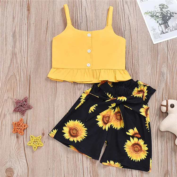 sunflower print baby clothes