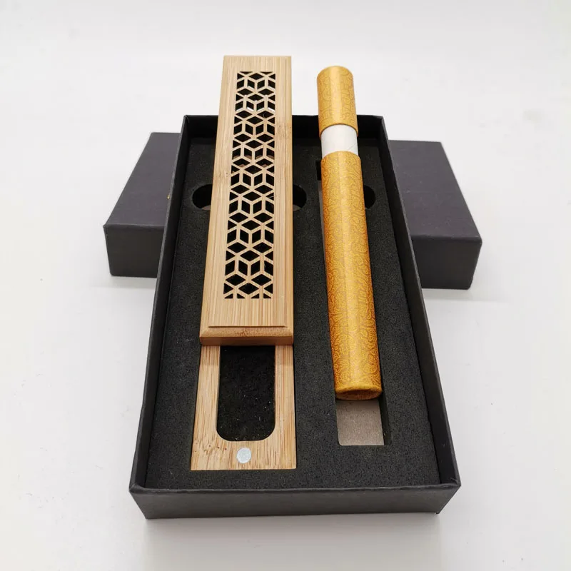 Custom Exquisite Pattern Mini Incense Stick Wooden Box Incense Burner