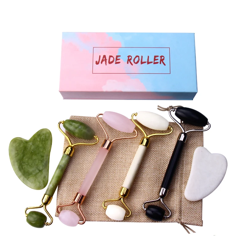 
Best 100%Natural Jade Private Label Factory Low Price High Quality Facial Anti Aging Rose Quartz Face Roller Massage 