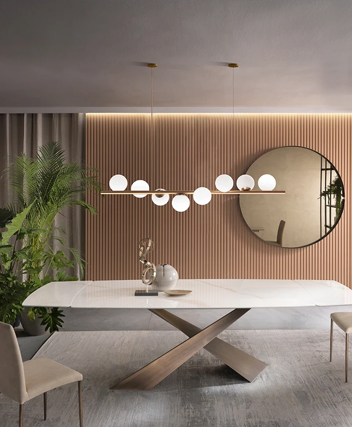 2021 new hot selling modern dining room lighting  kitchen island lamp brass twist glass ball pendant light