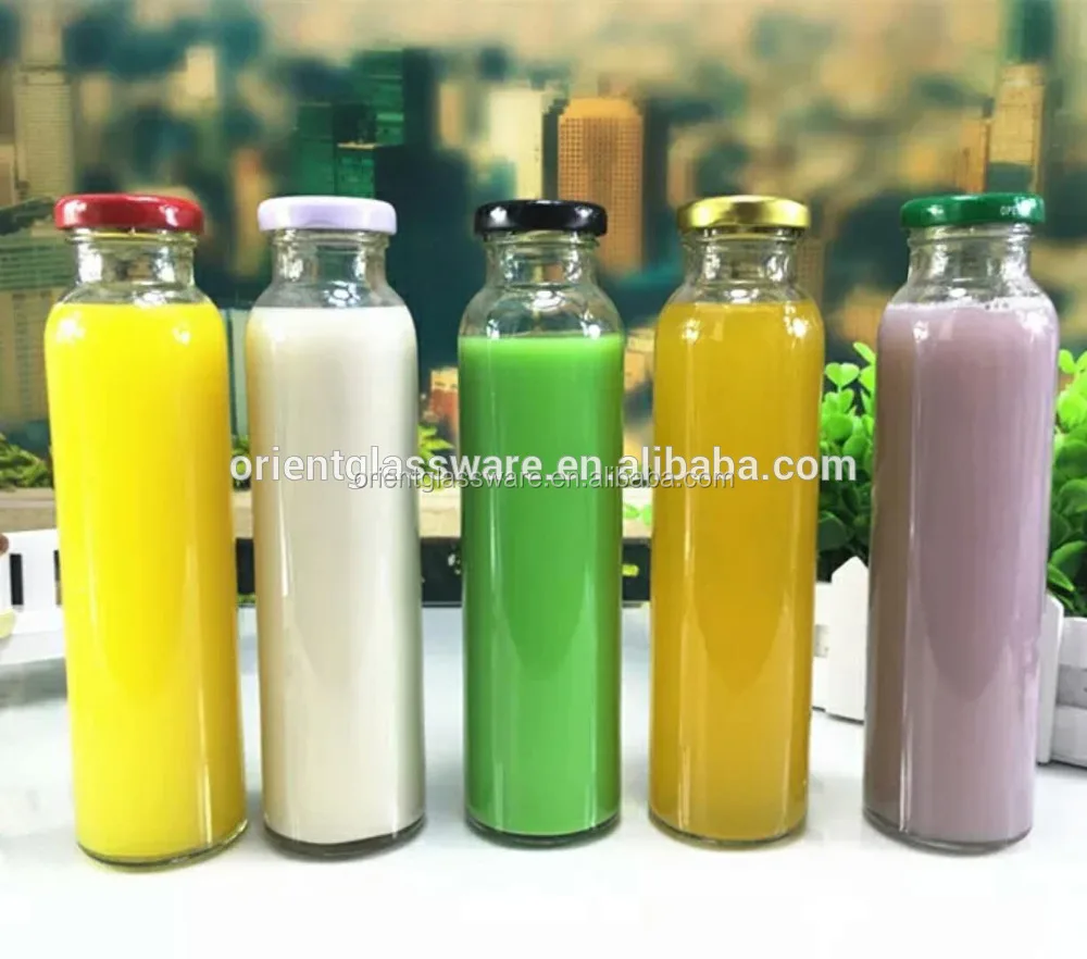 10oz 15oz Popular Glass Juice Bottle Water Bottle Drinking Bottle With