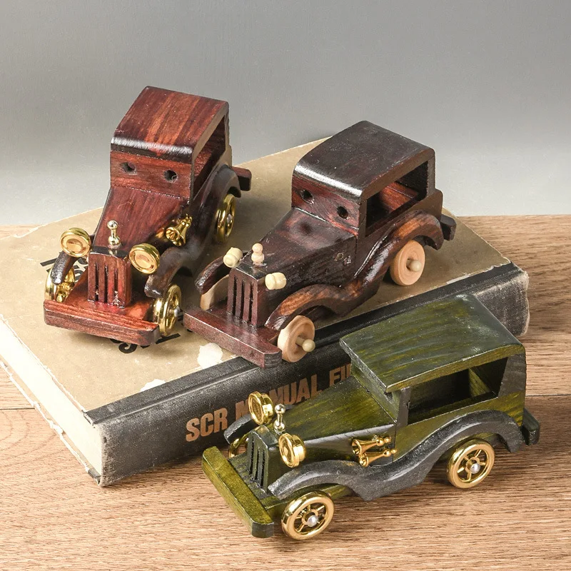 Vintage Wooden Cars - Antique Retro Classic Decorative Car Toys