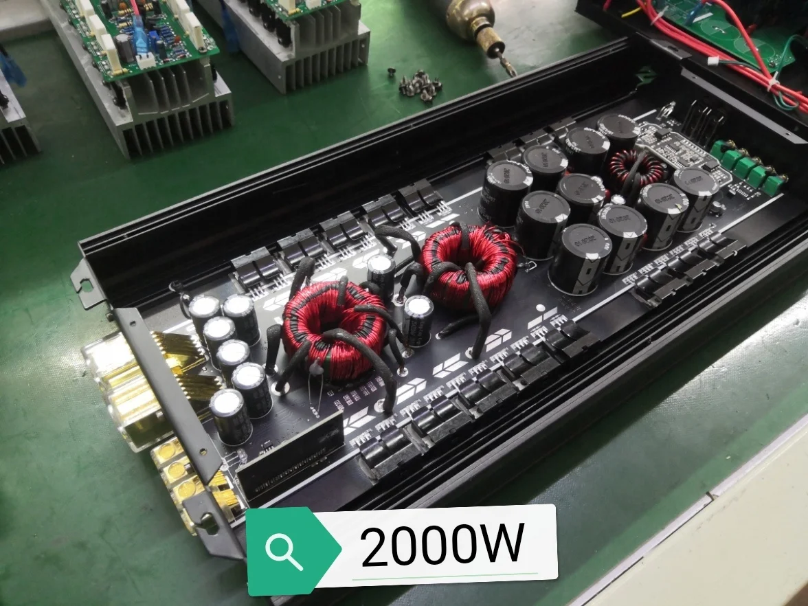 product 2000w class d car amplifier with 600w rms mono channel d2000 rms power  included crossovers  equalizers-3