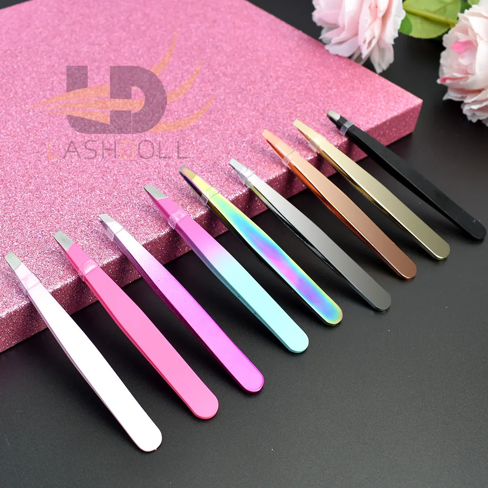 Eyebrow Tweezers With Logo Lash Tools Rose Gold Tweezers Custom Stainless Steel Tweezers Buy