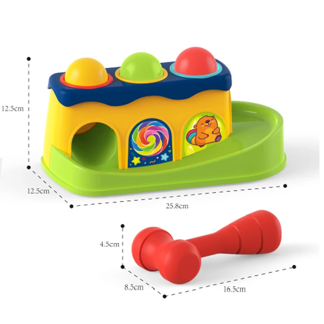Hammer And Ball Drop Toys Pound A Ball Game Toys For Infant Kids Stem Educational Toy For