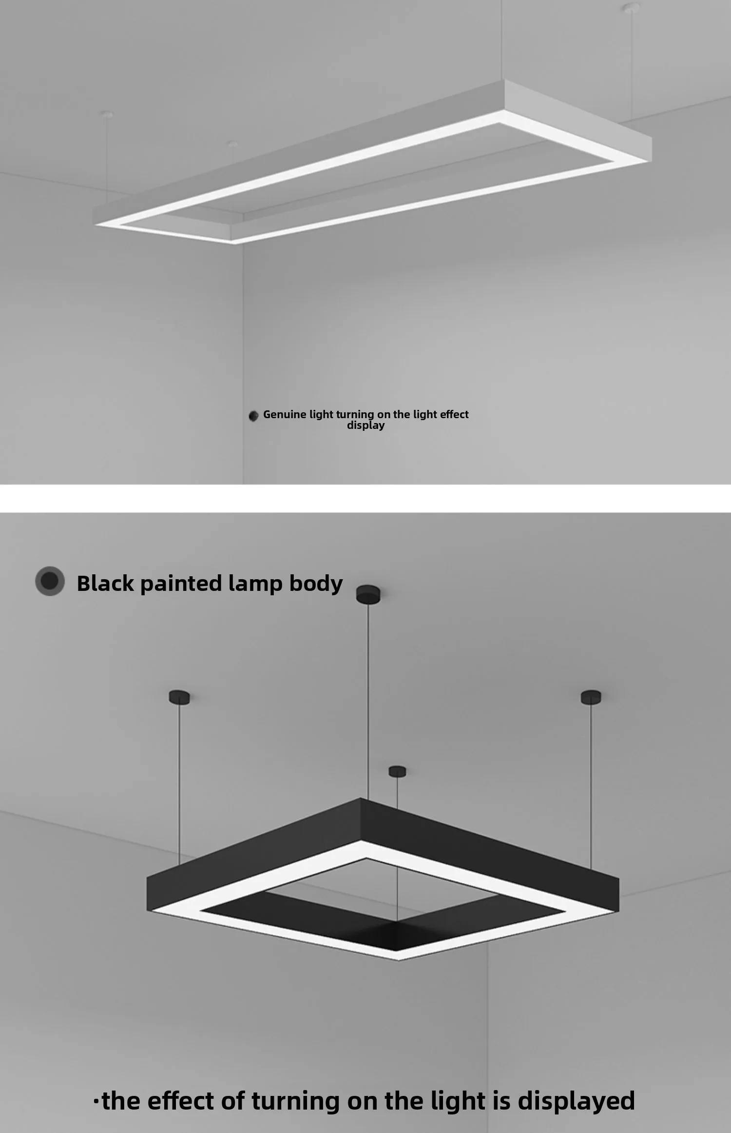 product high quality 40w modern led linear light system aluminum housing pendant office  supermarket shop lighting-18