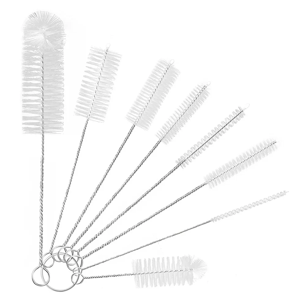 Small Cleaning Bottle Brush Set Long Nylon Drinking Straw Cleaner Set