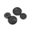 Eco-friendly black fine edge 4holes custom horn button