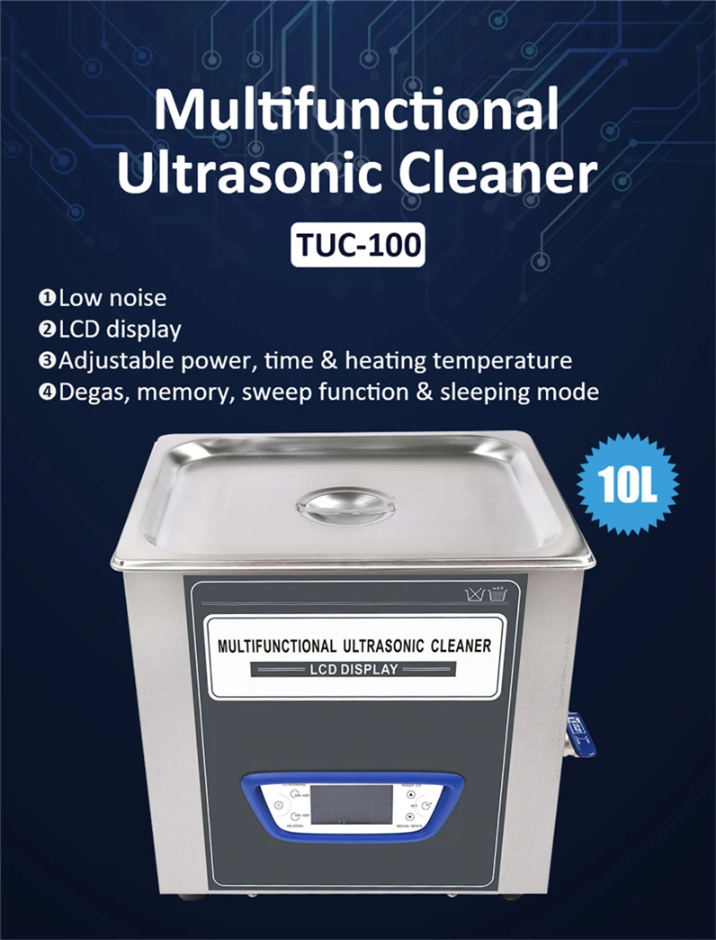 Nettoyeur à ultrasons TBEST 4.5L - Fournitures de nettoyage de laboratoire  de chauffage à ultrasons