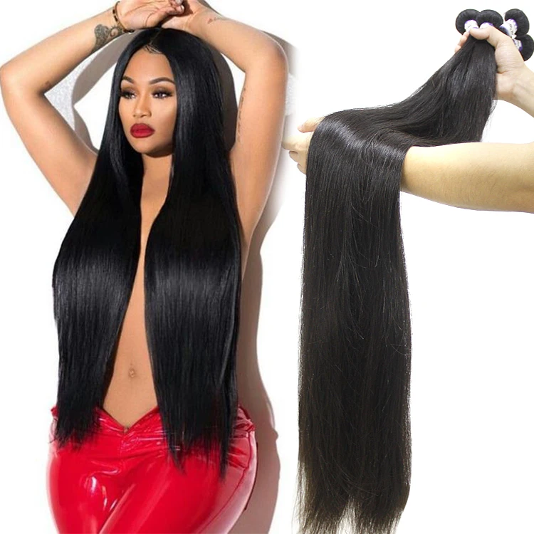 

Wholesale Hair Vendor Can Be Dyed 100% Unprocessed Cuticle Aligned Raw Virgin Indian Hair Human Long Mink Straight Weft Bundles, Natural color #1b