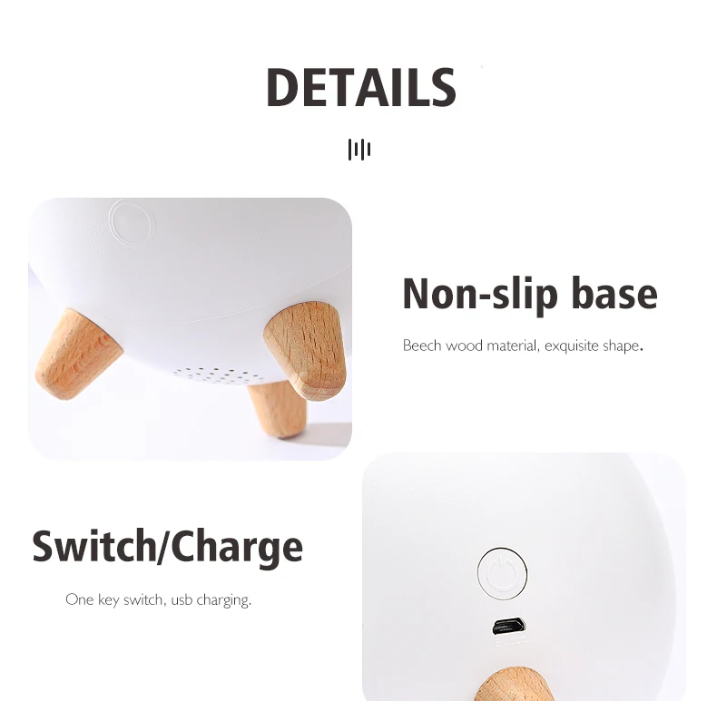 Decorative Mini Portable LED Touch Lamp Speaker Smart Wireless Speaker - ANKUX.COM