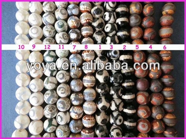 Faceted dzi beads,Stripe Tibetan Agate Beads,Black and Beige Zebra Agate,Safari Agate Gemstone beads.jpg