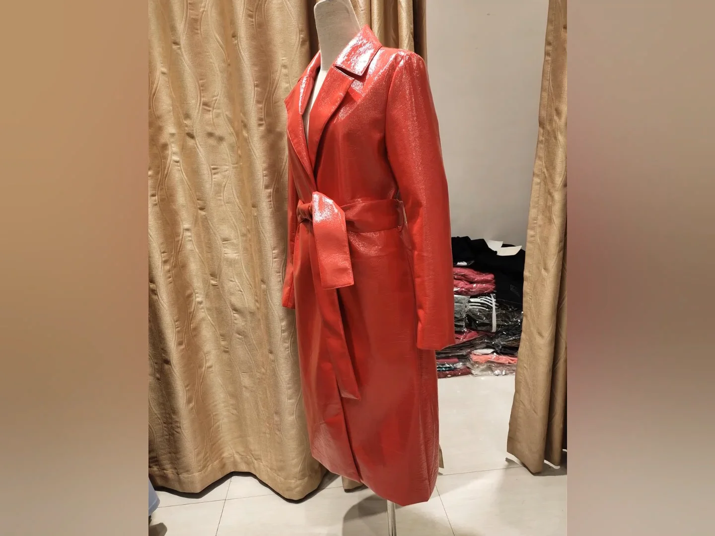 red colour pant coat