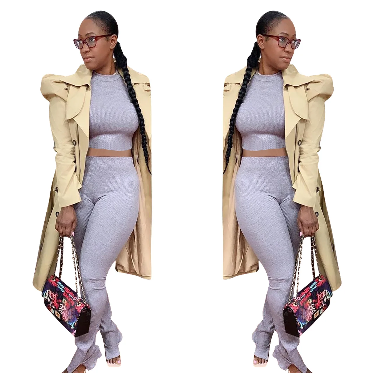 Yd8334 Winter Clothes For Women Long Full Length Solid Color Windbreaker Women Jacket Coat