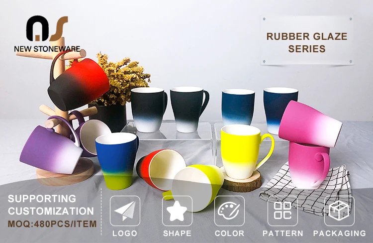 double layer ceramic mug cup