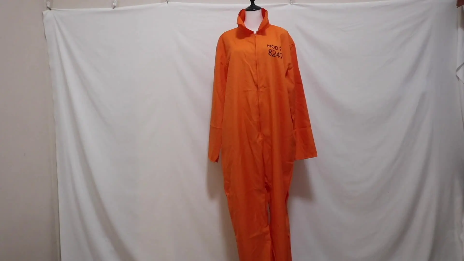 open lace back dress Orange Convict Dress Adult Costume