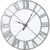 24" 60cm Industrial inspired skeletal wall clock Roman Numbers Mirrored Face Round Wall Clock