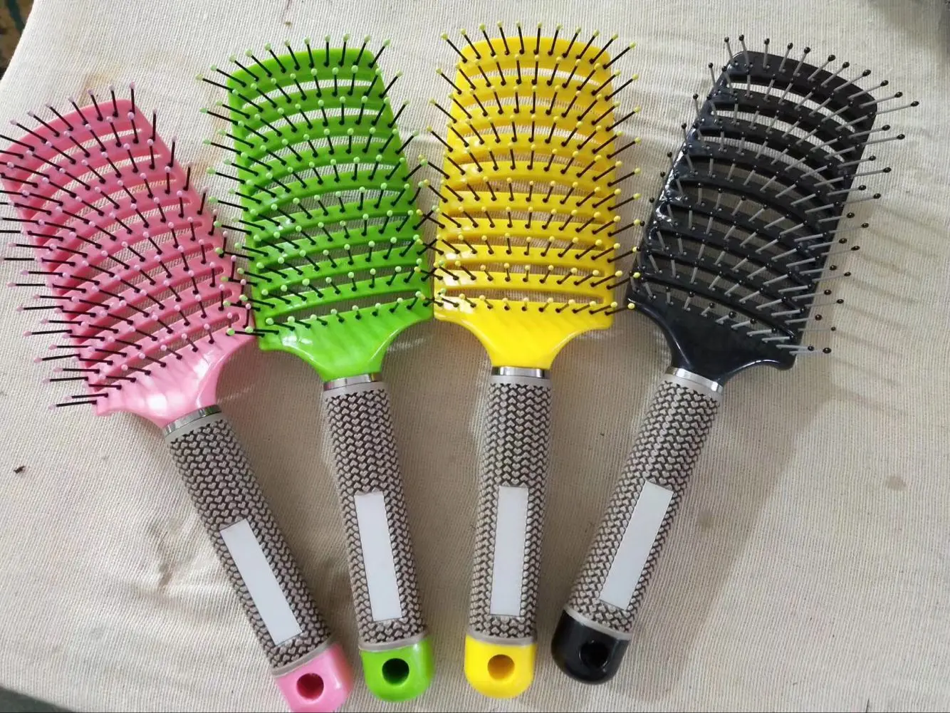 Boar Bristle Hair Brush,Curved Vented Professional Detangling Hair Brush For Long,Thick,Thin