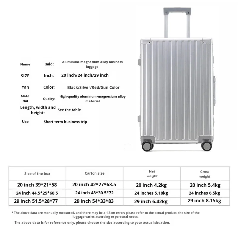 product new design all aluminum suitcase luggage fashionable spinner silent wheels waterproof tsa lock custom acceptable-14