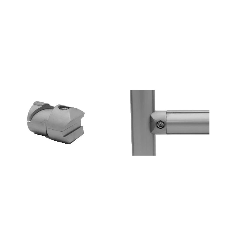 product 43mm series inner direct head third generation lean pipe aluminum alloy precision pipe connector profile round pipe worktable-11