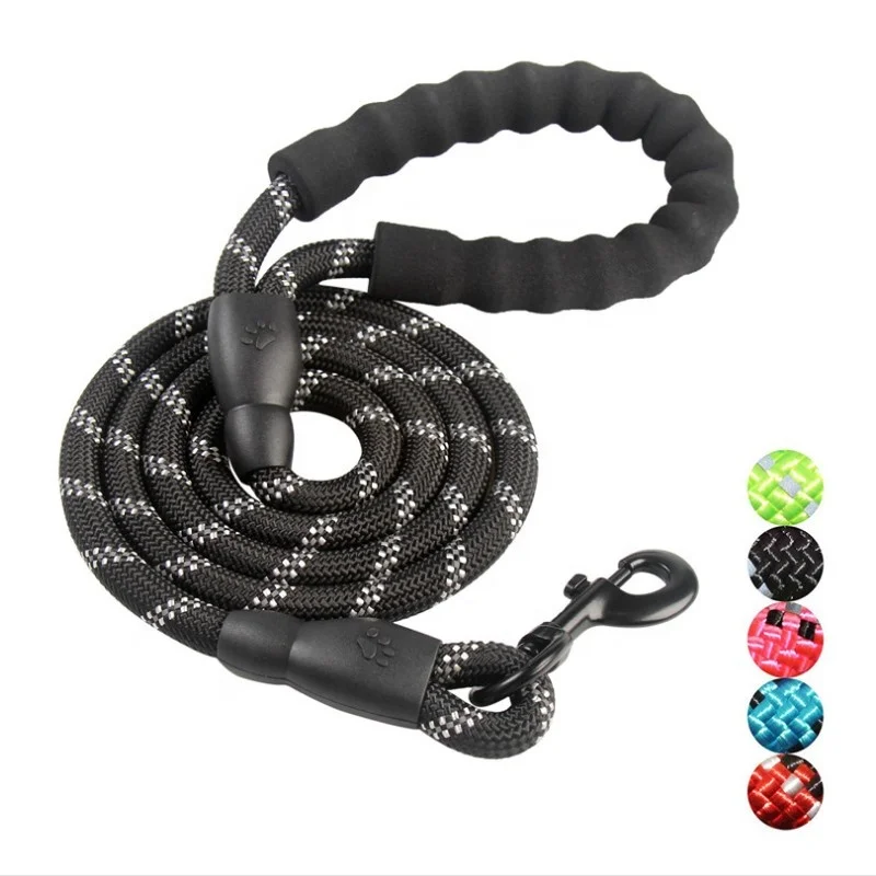 5ft Reflective Pet Climbing Nylon Braided Rope Leash Bungee Lead