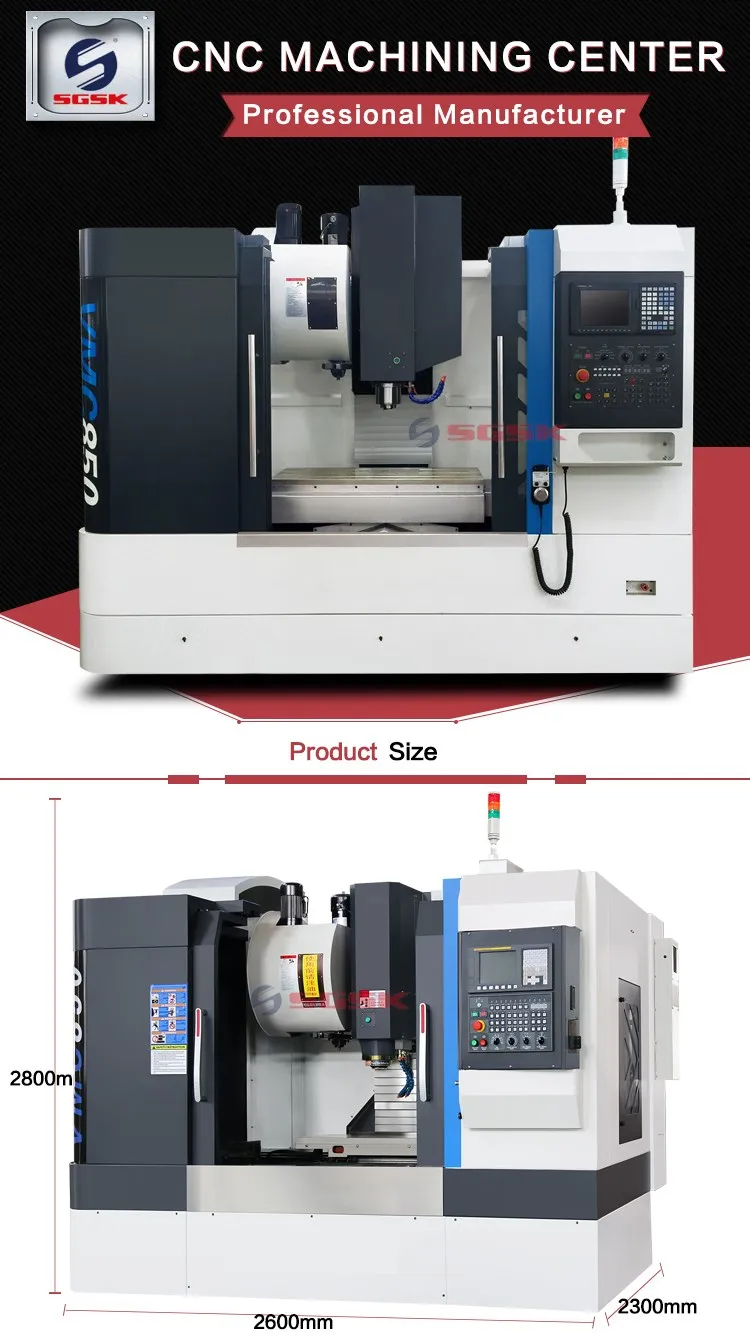 4 Axis Milling Cnc Aluminum Milling Vmc850 220v Cnc Milling Machine ...