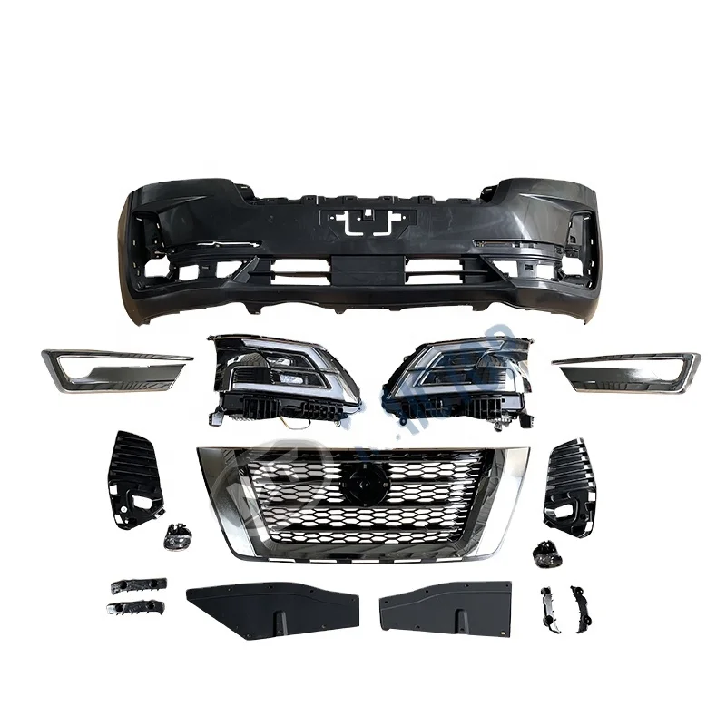 Maictop Car Body Kit Body Parts Front Bumper Facelift Grille Headlight
