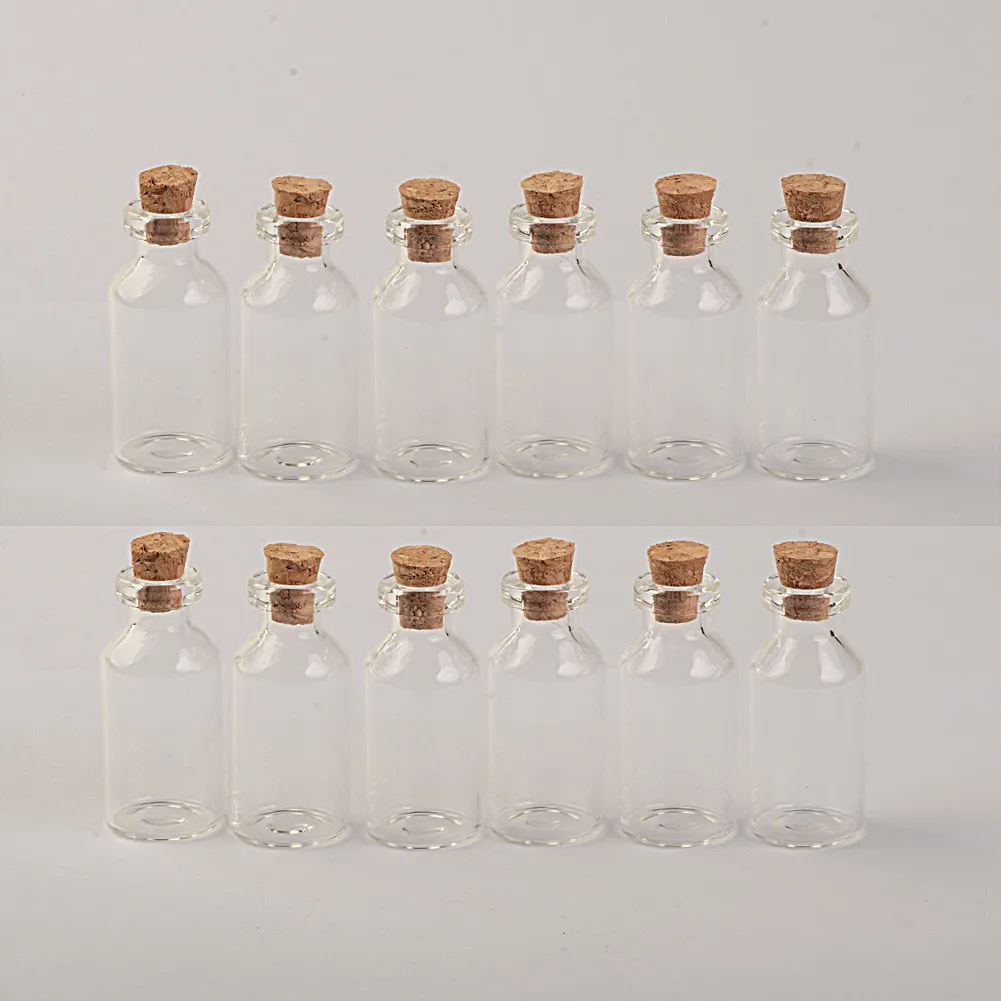 Small Glass Jars With Wood Lid 5ml Mini Empty Glass Bottles Glass Vial