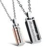 New Design Love Luxury Sets Boy And Girls Chunky Chain Zircon Couples Love Necklace