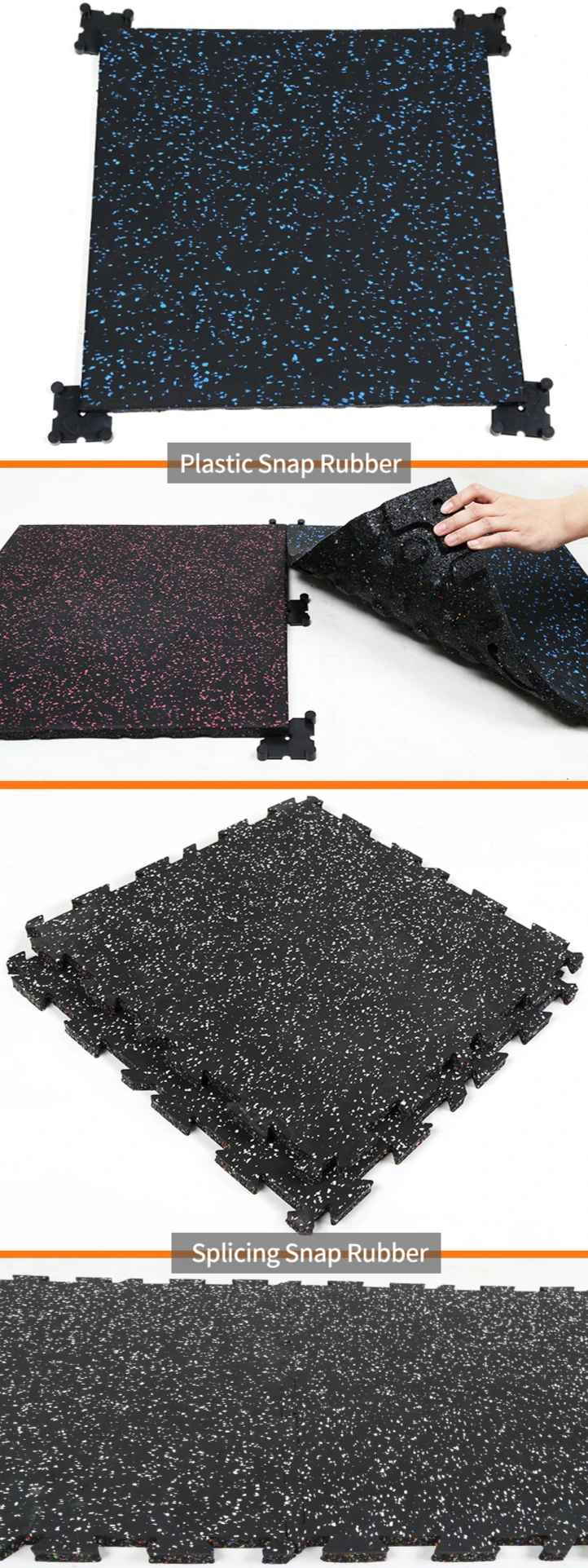 gym rubber floor mats for gym fitness Non-slip rubber flooring tiles