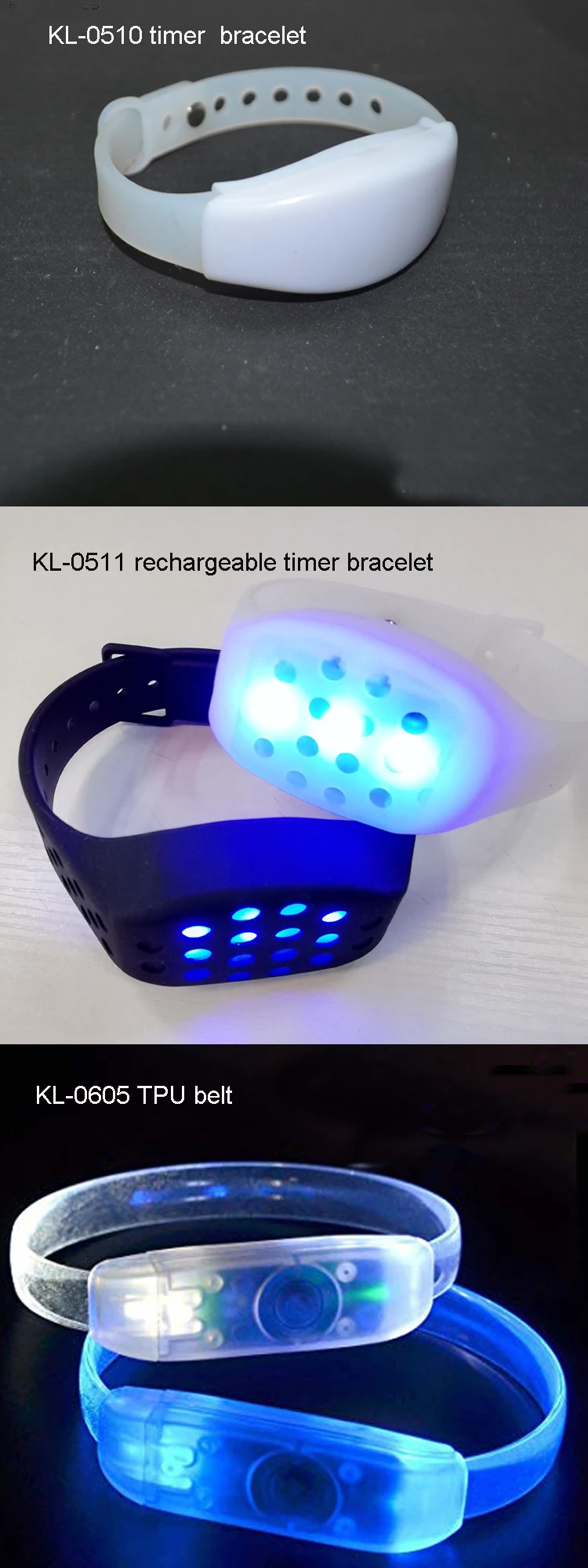 Music Concert Gifts Led Bracelet Sound Activated Remote Controlled Led ...