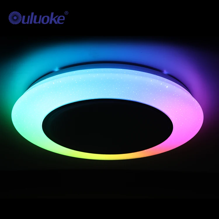 Kitchen ceiling light 36w rgbw colour changing bluetooth speaker music ceiling lighting