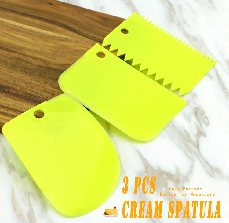 Cake Tool PP 3 Pcs Cream Spatula