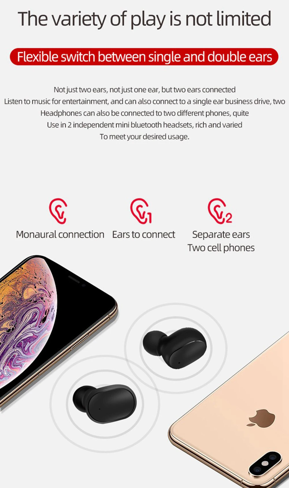 Wireless Earphone For Xiaomi Redmi Airdots Earbuds Bluetooths 5.0 TWS Headset Noise Cancelling Mic for iPhone Huawei Samsung A6S - ANKUX.COM