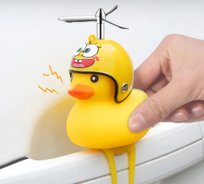 Kids Bike Horn Belt Drive Cute Bicycle Lights Bell Squeeze Horns For