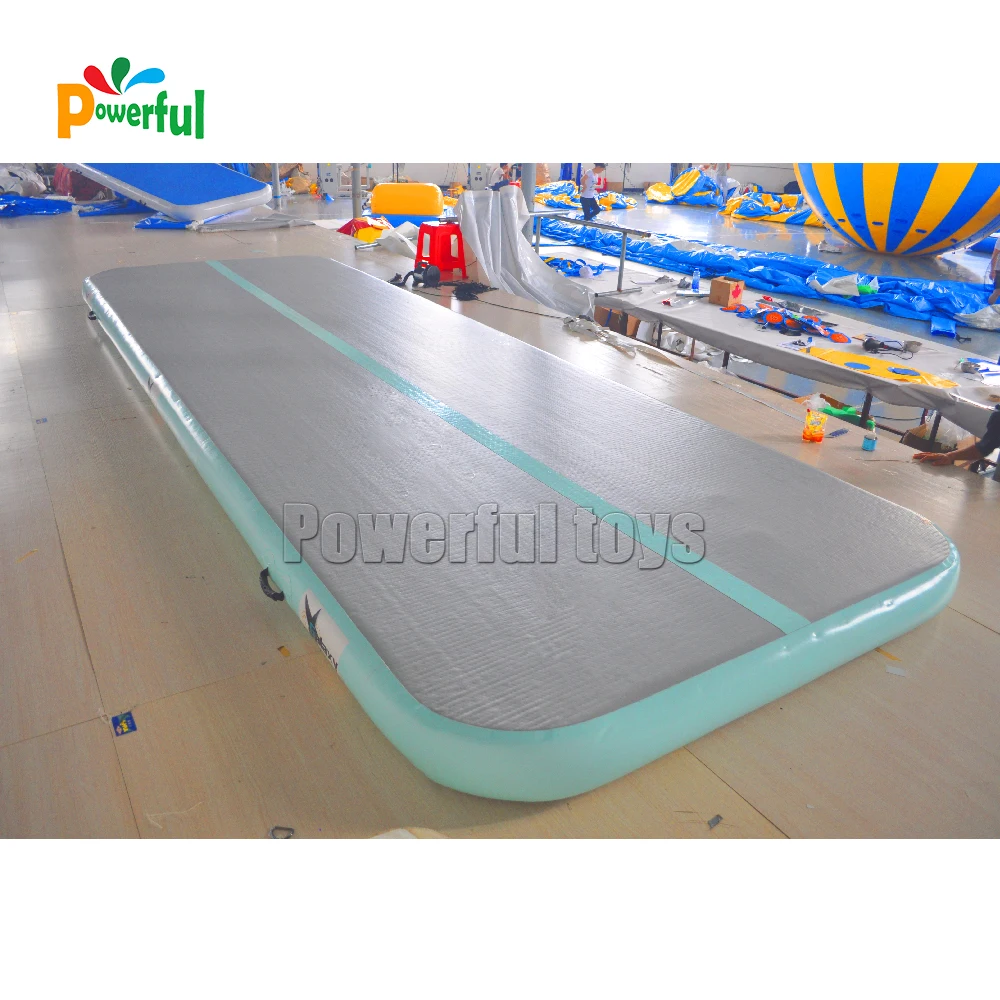 Top quality mint green gymnastic inflatable 6m airtrack mats for cheerleading