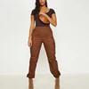 Wholesale high quality women causal 4 way stretch ladies sexy joggers cargo pants
