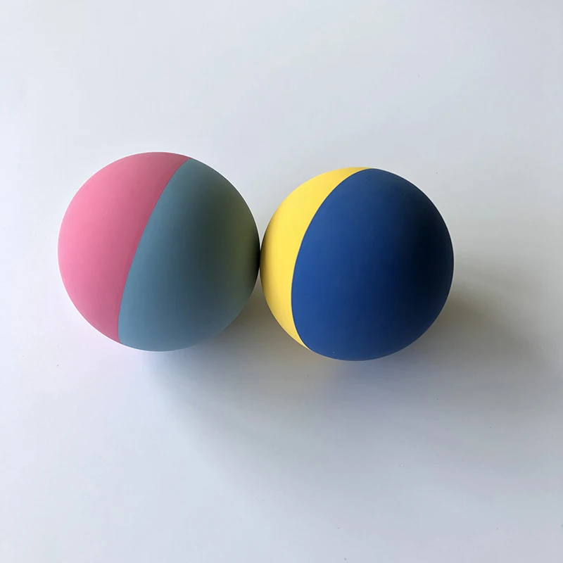 High Quality Double Color High Bounce 6cm Colorful Racket Ball Blue