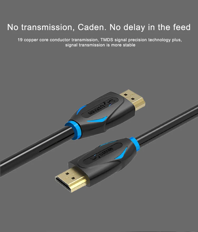 SIPU factory price high speed slim HDMI cable 3d 4k gold connector hdmi to TV cable 2.0 3meter hdmi cable - ANKUX.COM